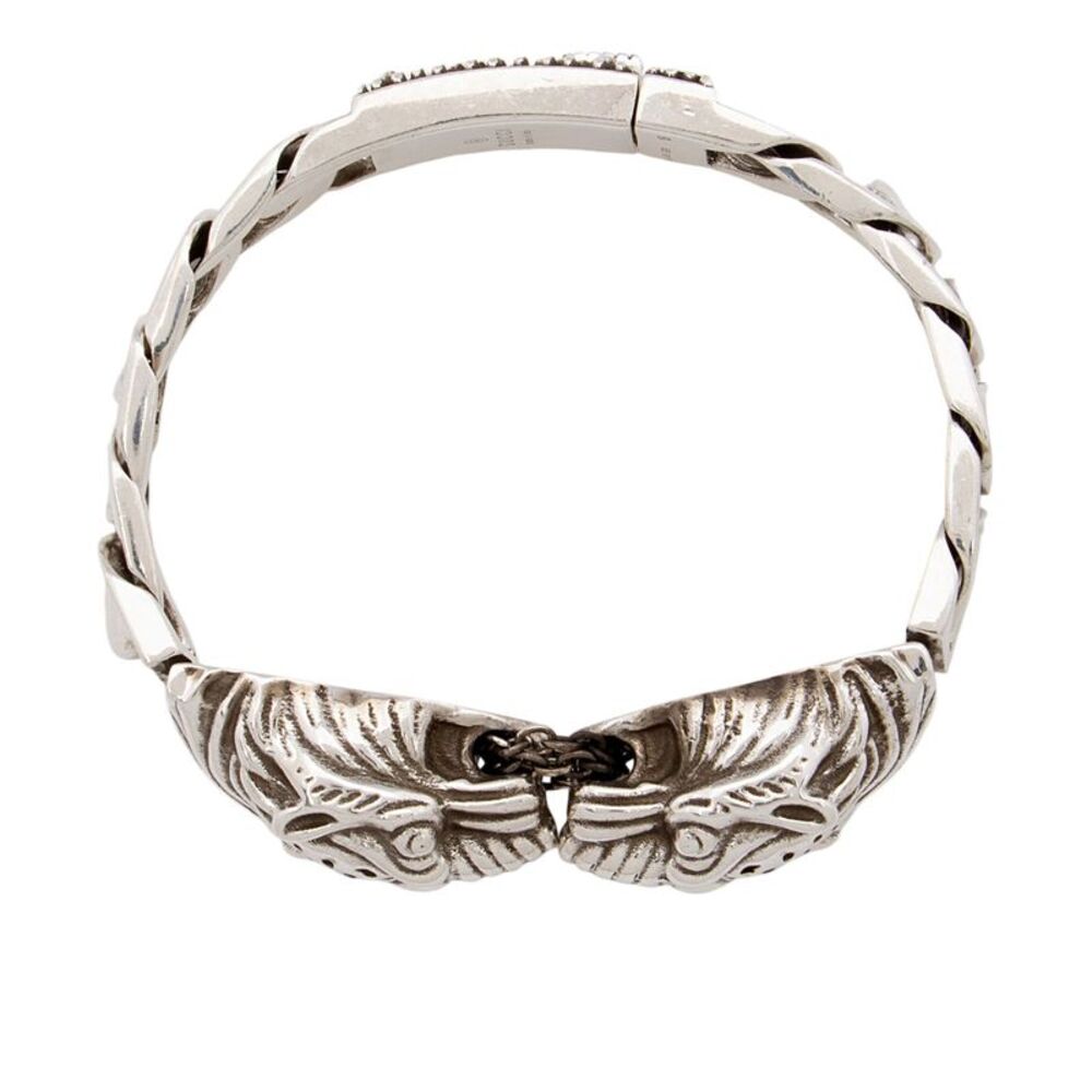 Gucci Sterling Silver Tiger Head Link Bracelet - Picture 2 of 4